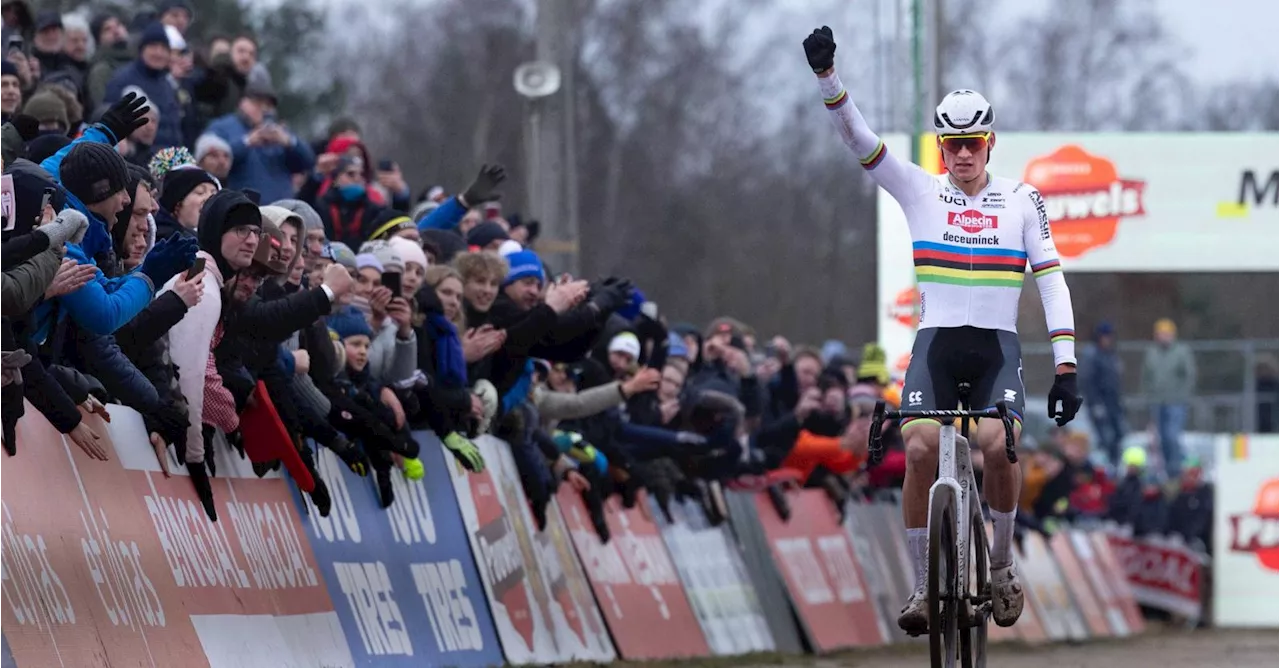 Mathieu van der Poel behaalt zijn 400e overwinning in de Wereldbekercross van Zonhoven