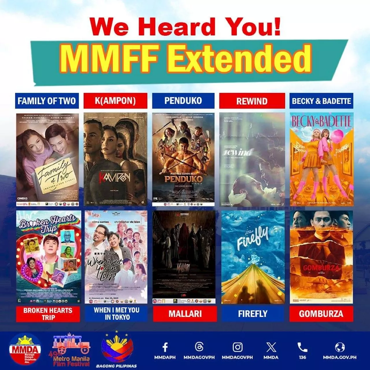 Metro Manila Film Festival projected to earn P1.2 billion gross