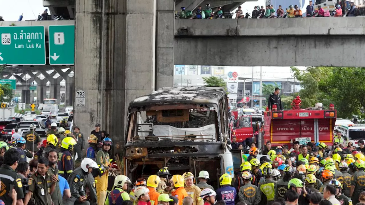 Twenty-five young students, teachers feared dead in Bangkok school bus fire