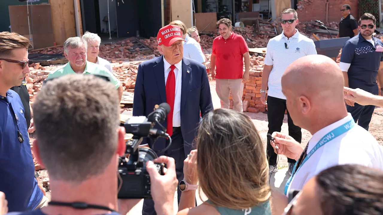 Trump, in Georgia, attacks Biden and Harris on Helene response, Biden says he's 'lying'