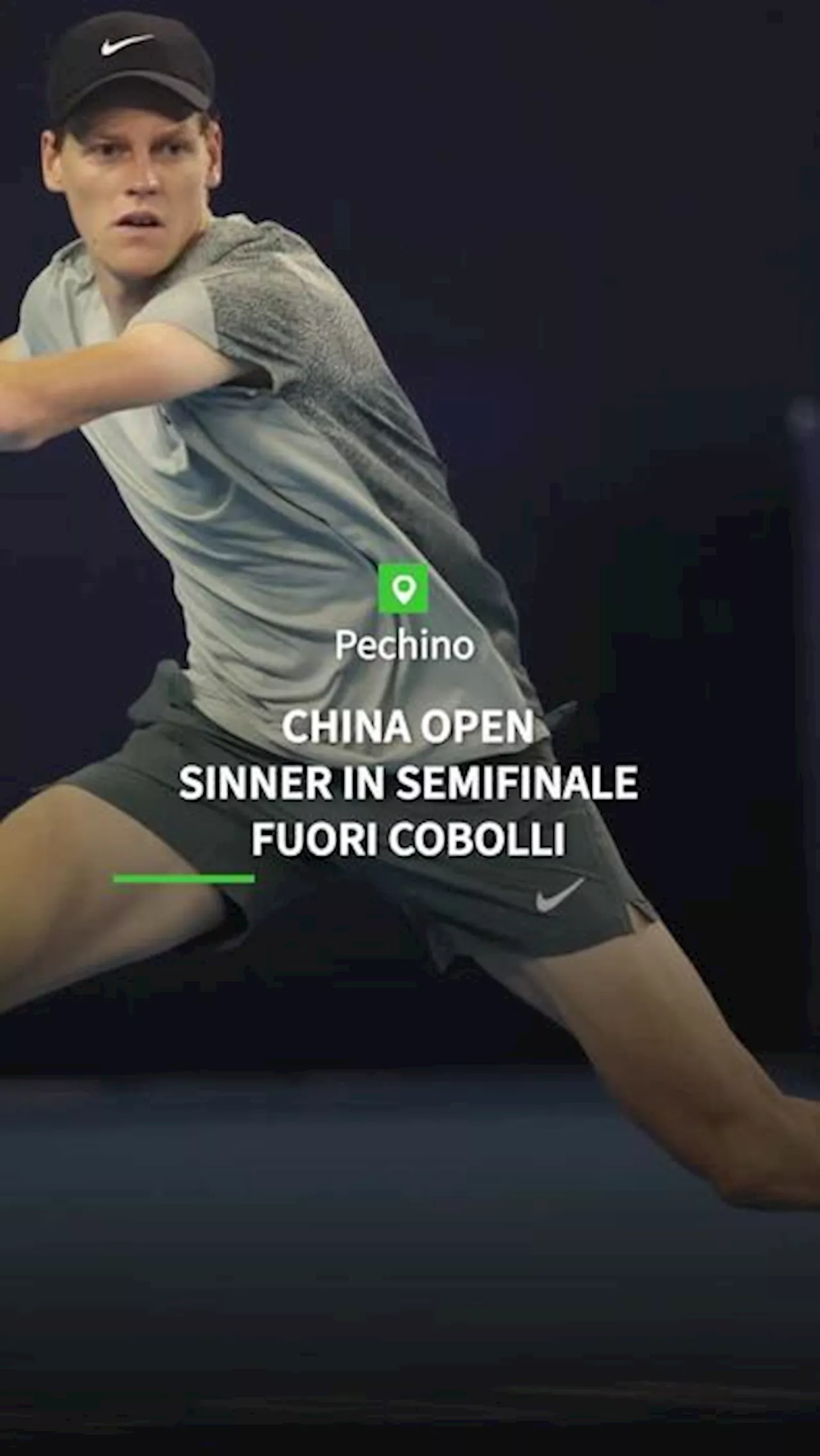 China Open: Sinner in semifinale, Cobolli fuori