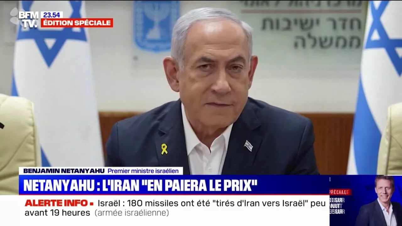 Benjamin Netanyahu: 'L'Iran a fait une énorme erreur ce soir et paiera pour cette erreur'