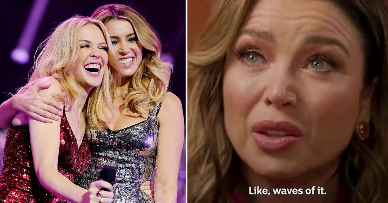 Dannii Minogue gets tearful as she opens up on sister Kylie's cancer battle