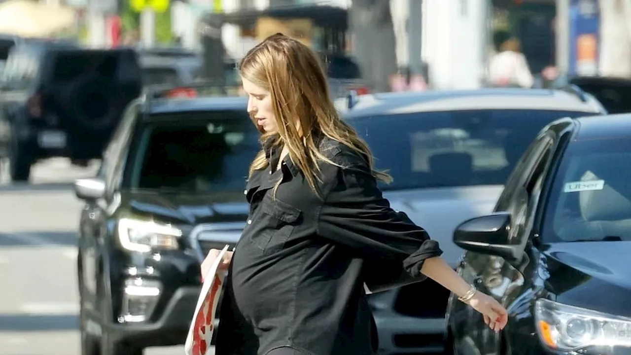 Pregnant Katherine Schwarzenegger looks chic in black set as she shows off her baby bump in LA