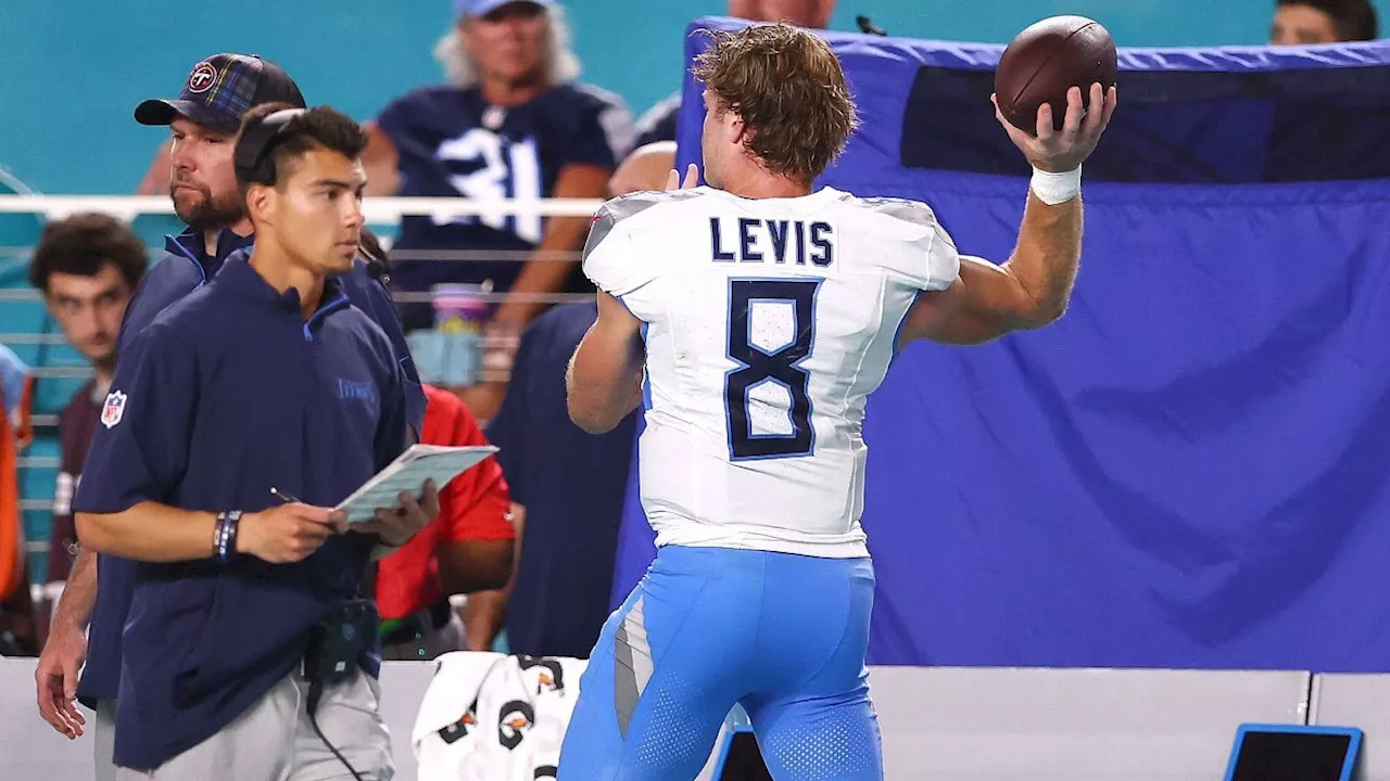 Titans QB Will Levis (shoulder) exits MNF game vs. Dolphins