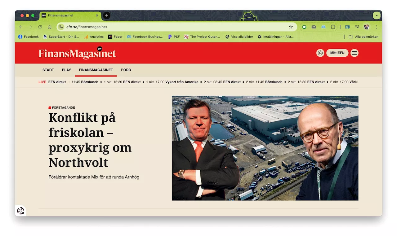 EFN drar igång Finansmagasinet. Blir konkurrent till Dagens Industri?