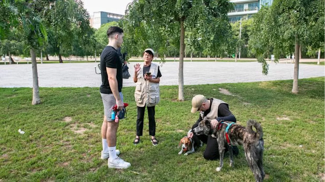 Reparten bolsas y botellas a propietarios de perros en Barcelona