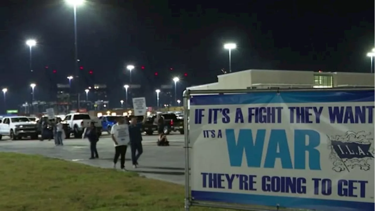 Port of Houston shut down as dock workers strike for fair contract, wages