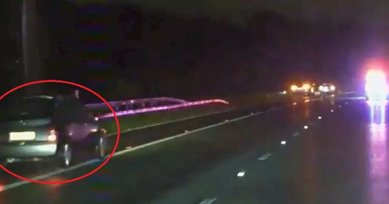 M62 driver intercepted by police as they almost hit two people at crash scene