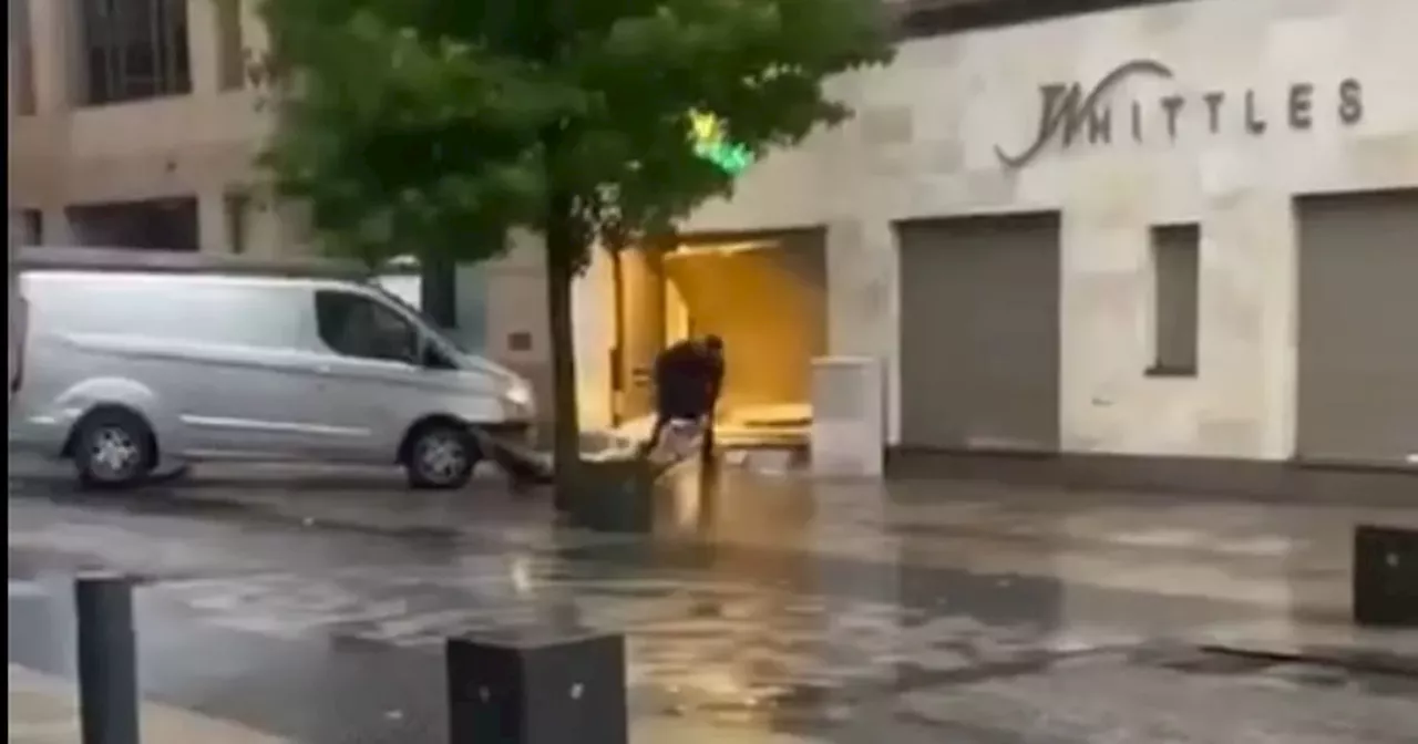 Van ram-raids Preston jewellers in broad daylight causing major damage