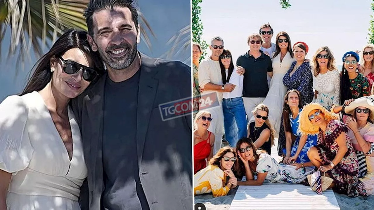 Gigi Buffon e Ilaria D'Amico sposi, foto della festa in spiaggia