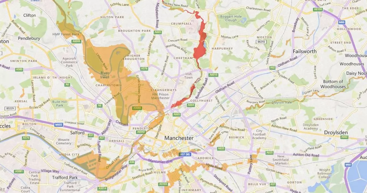 Full list of 'areas at risk' of flooding across Greater Manchester