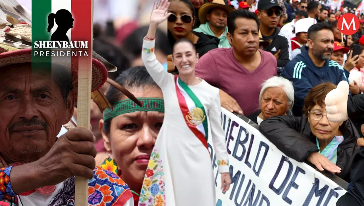 Claudia Sheinbaum recibe bastón de mando como la primera mujer presidenta de México