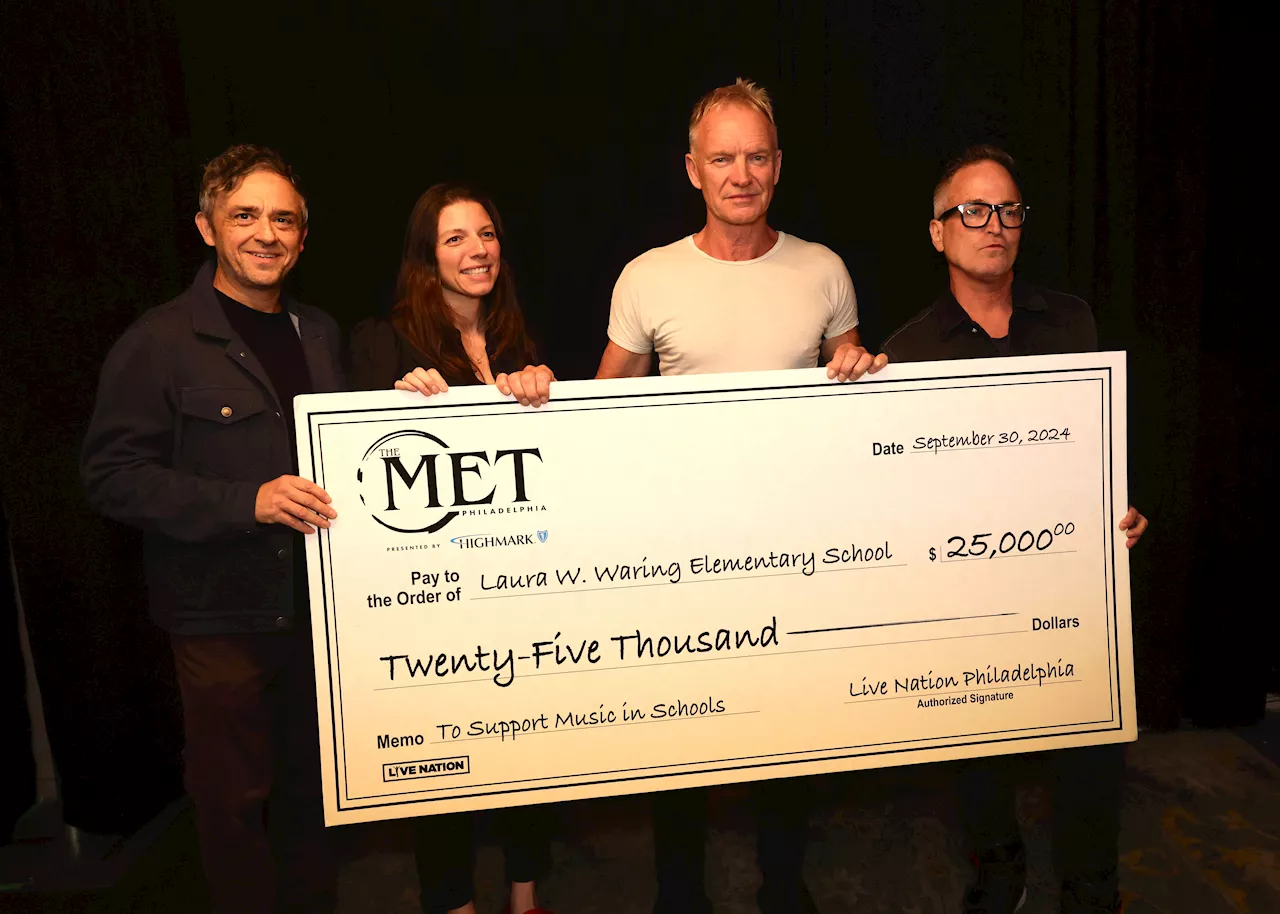 Sting donates $25k to Philadelphia elementary school to enhance music program