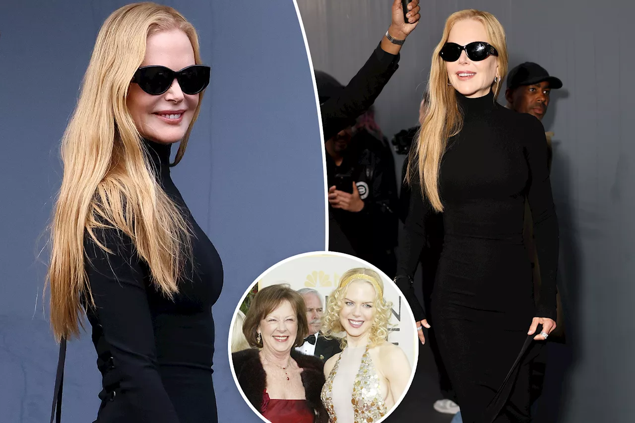 Nicole Kidman makes first appearance since mom's death, attends Balenciaga show in Paris