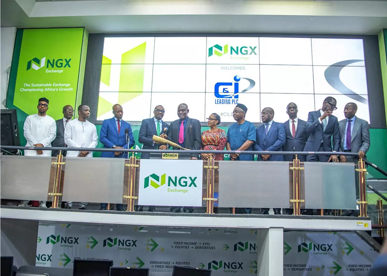 Maduka Onyishi rings closing bell at NGX as C&I Leasing Plc reports 81.6% surge