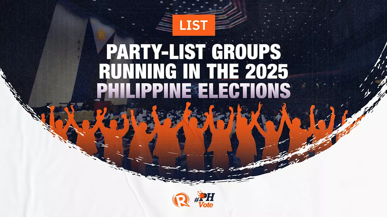 LIST Partylist groups running in the 2025 Philippine elections COC