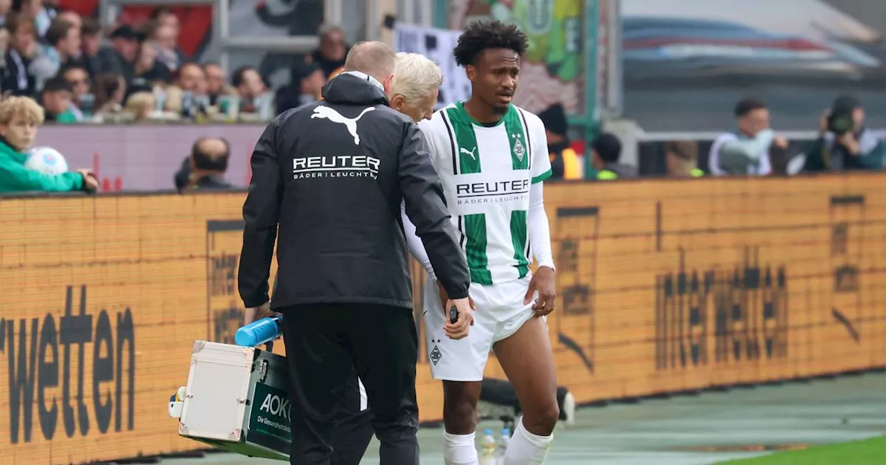 Gladbach: Nathan Ngoumou fällt mit Muskelfaserriss länger aus