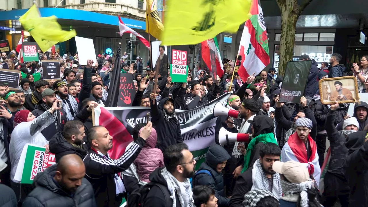 AFP Deputy Commissioner 'Very Confident' Hezbollah Flag Wavers At Melbourne Protests Will Face Court