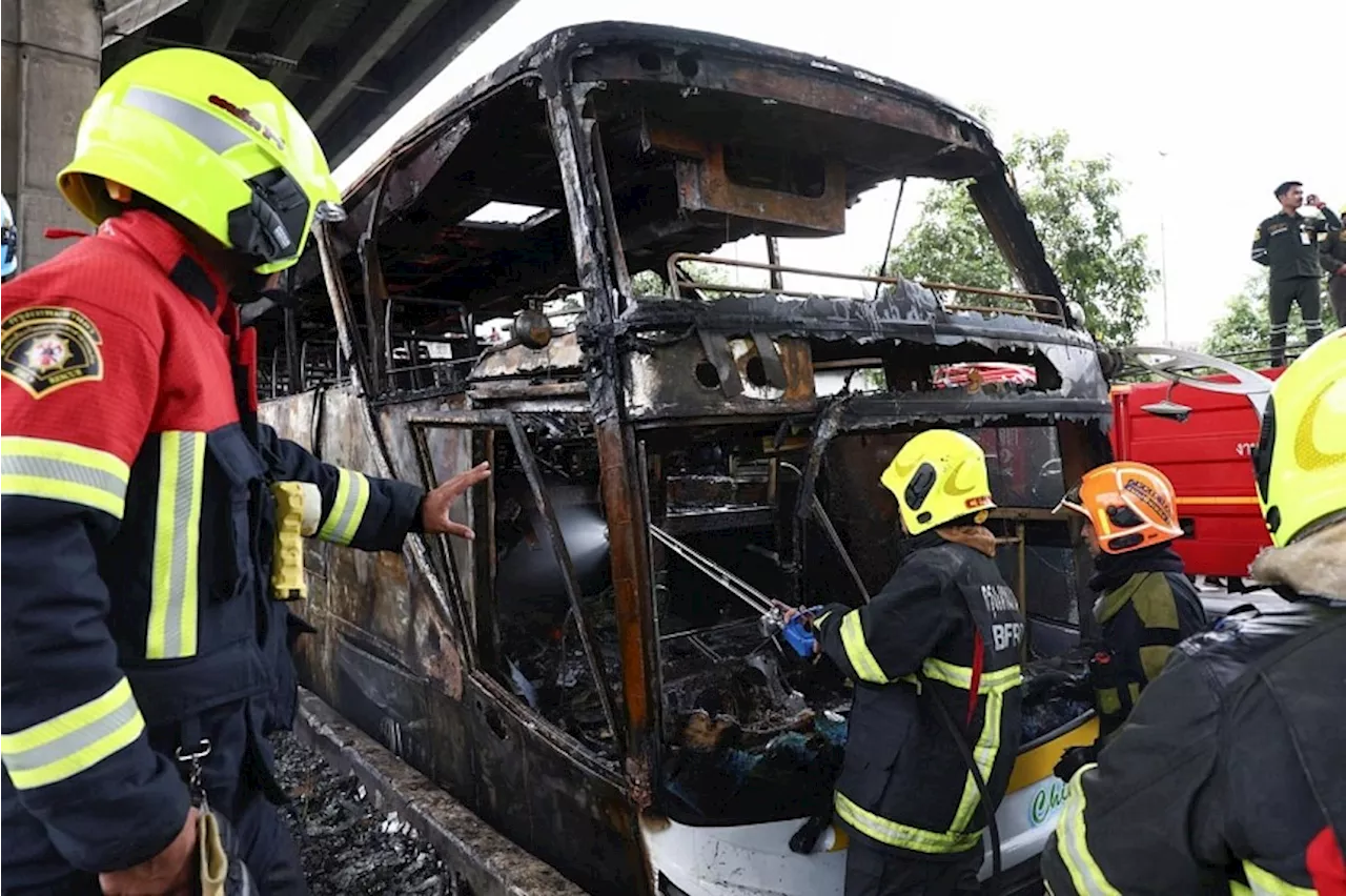 At least 23 killed as blaze engulfs school bus in Thailand