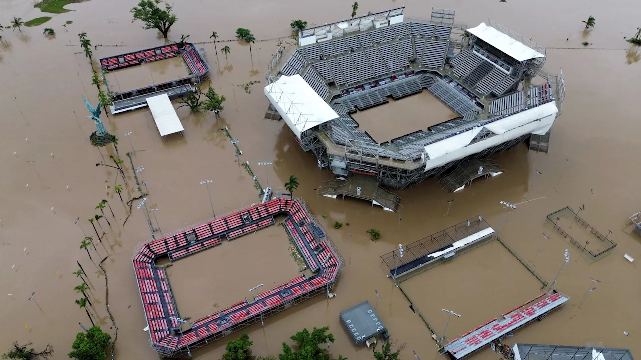 Venue where Ben Shelton, Alexander Zverev and others set to play submerged underwater as hurricane causes...