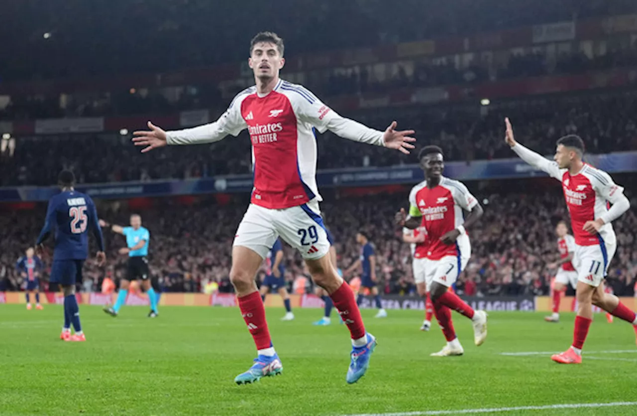 Havertz and Saka star as Arsenal sink PSG