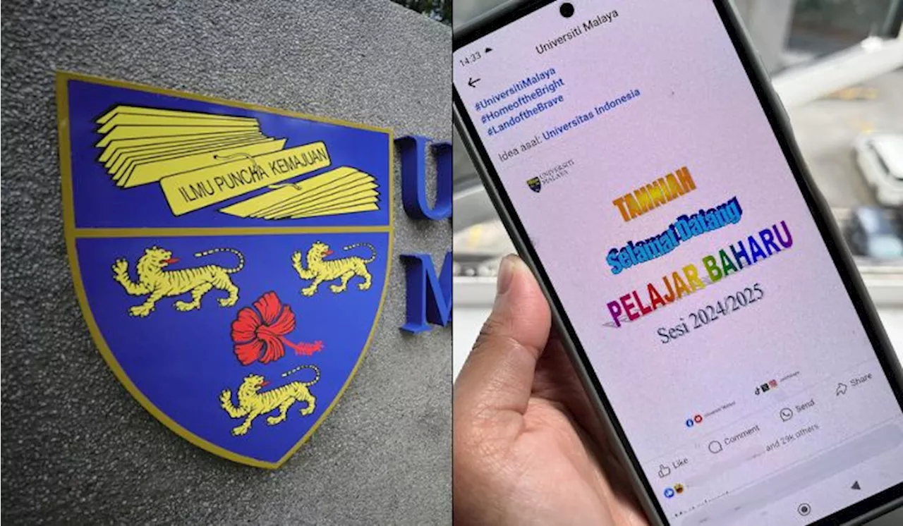 Universiti Malaya's New Student Welcome Features Retro Font