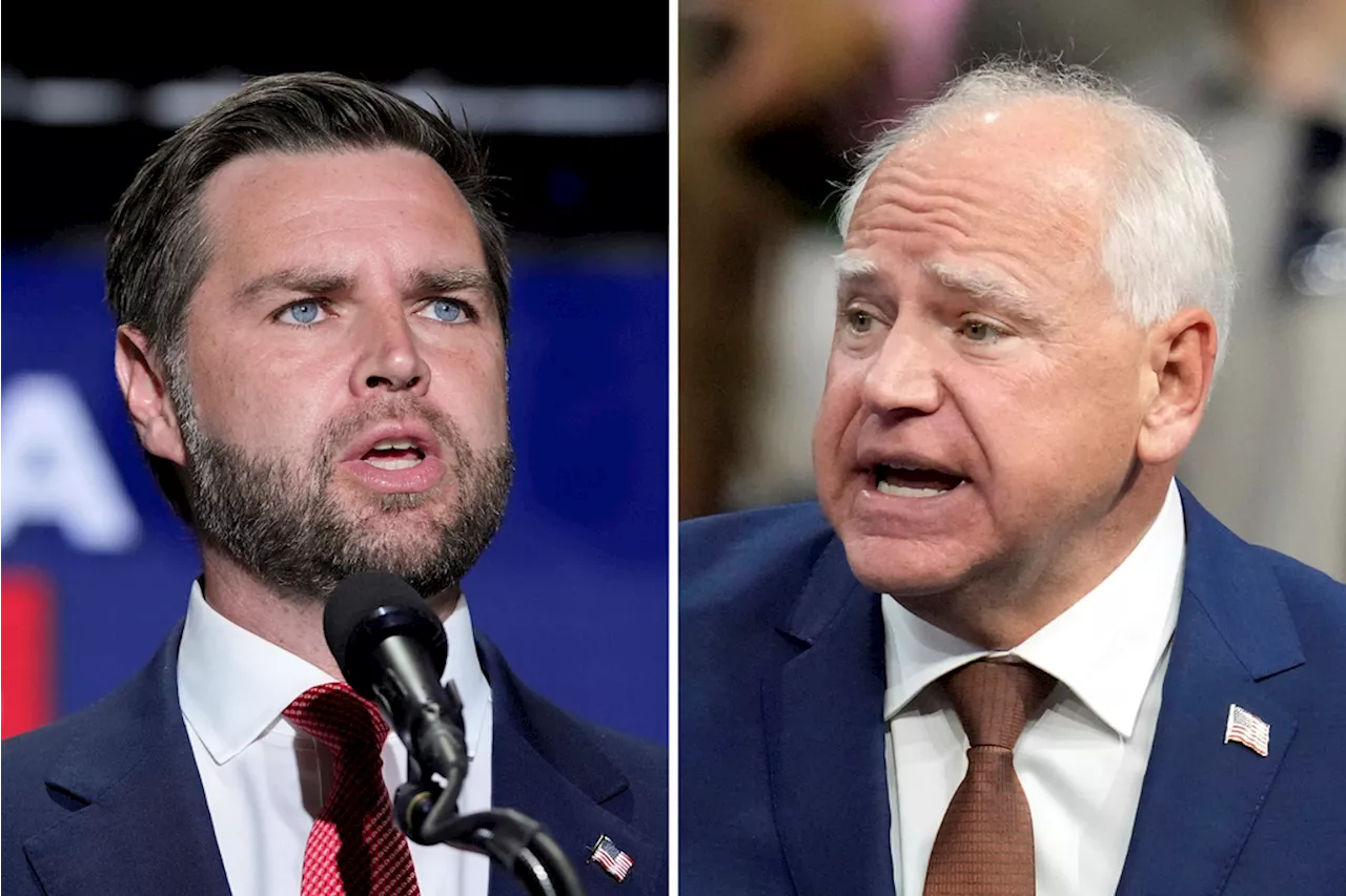 Tim Walz y JD Vance se enfrentan en el primer debate entre candidatos a vicepresidente