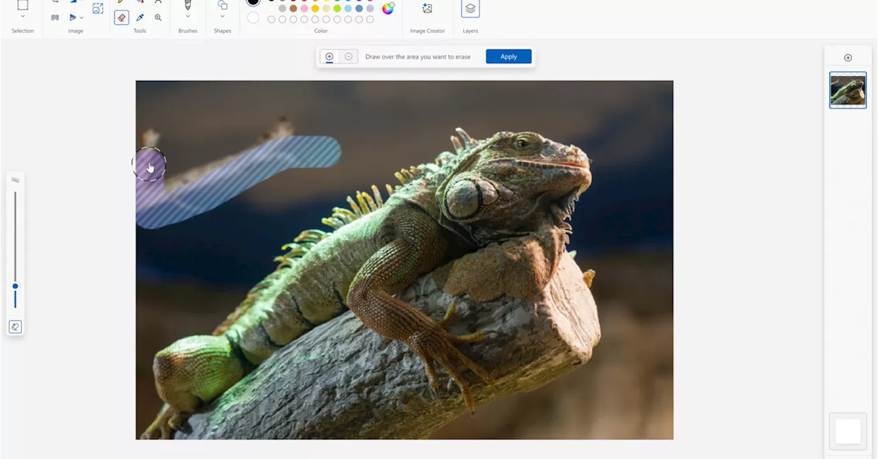 Microsoft Paint is getting Photoshop-like AI fill and erase features