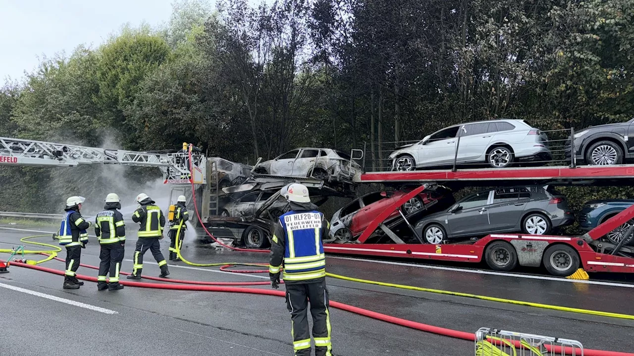 Nach Unfall: A2 bei Bielefeld über zehn Stunden lang gesperrt