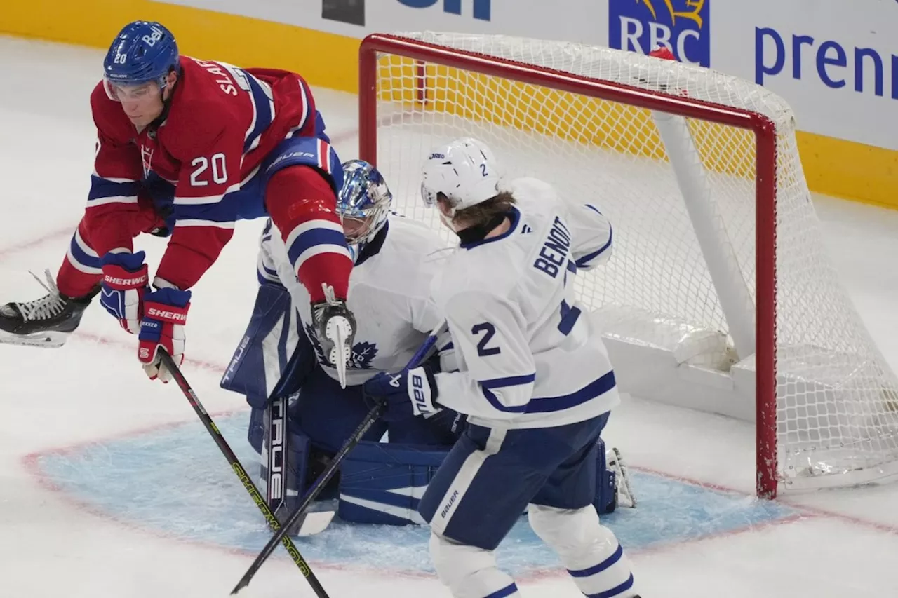 Montembeault posts 47-save shutout, Canadiens blank Maple Leafs 1-0 in season-opener