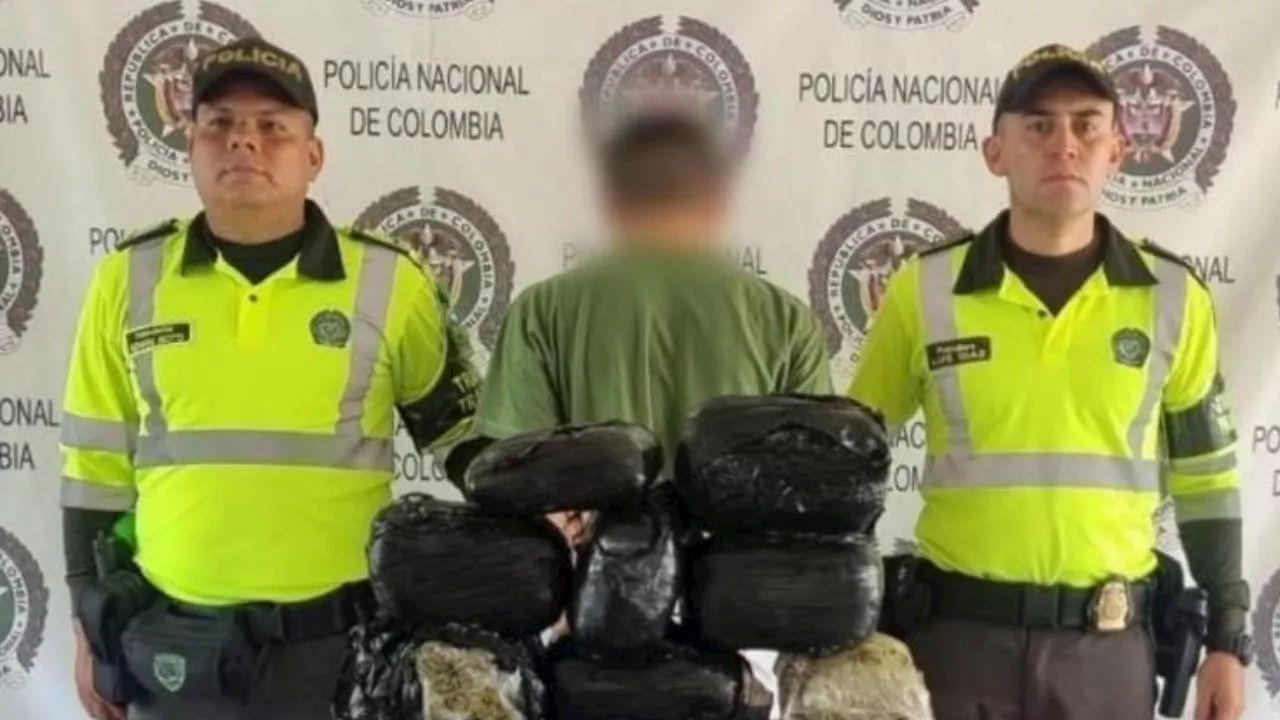 Capturan a pasajero de bus Melgar-Bogotá con 15 kilos de marihuana