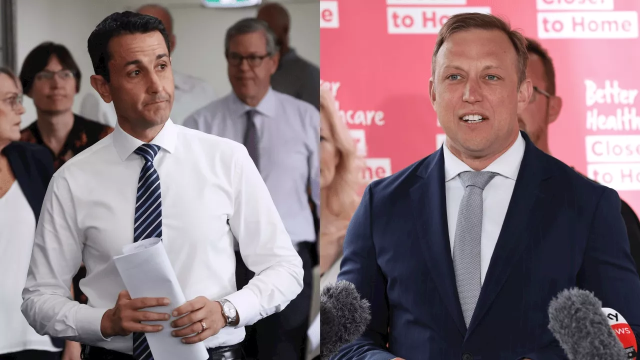 Crisafulli backs coal power while Miles doubles down on health in latest Queensland election pledges