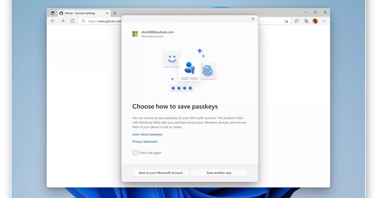 Windows 11’s new passkey design includes cloud syncing and 1Password integration