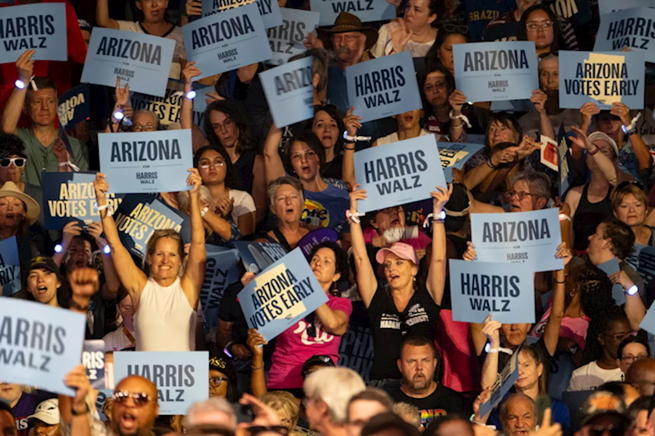 Usa2024: sostenitori di Kamala Harris in Arizona