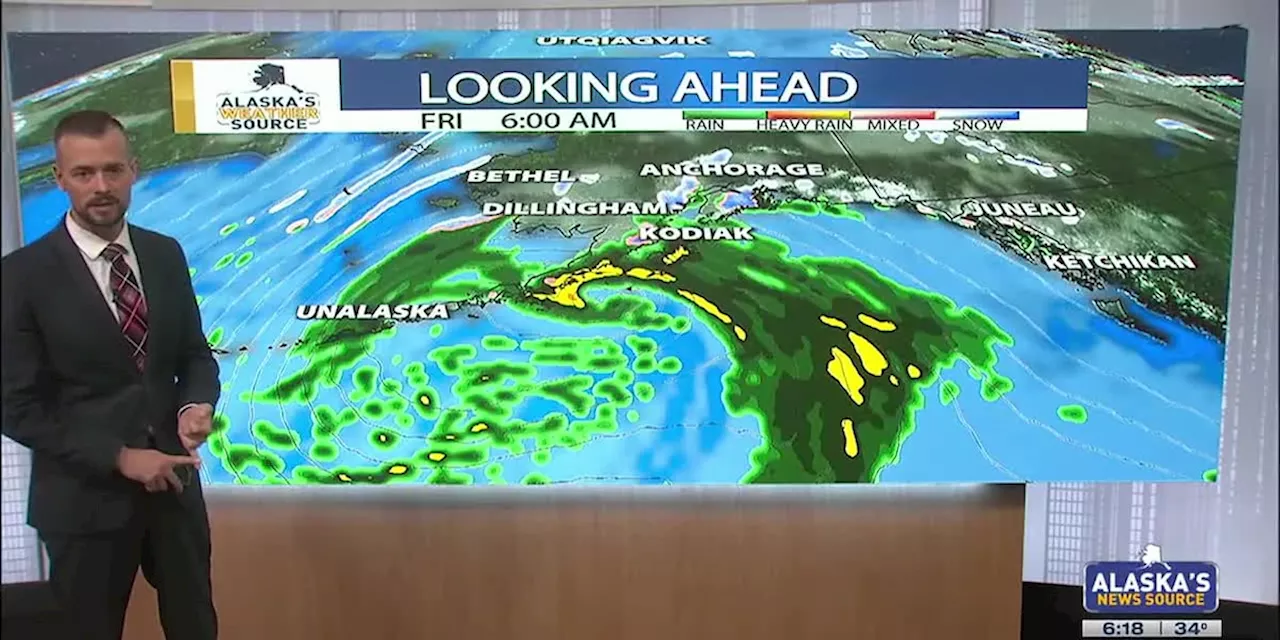 High winds and heavy rain for the Aleutians and gulf coast region