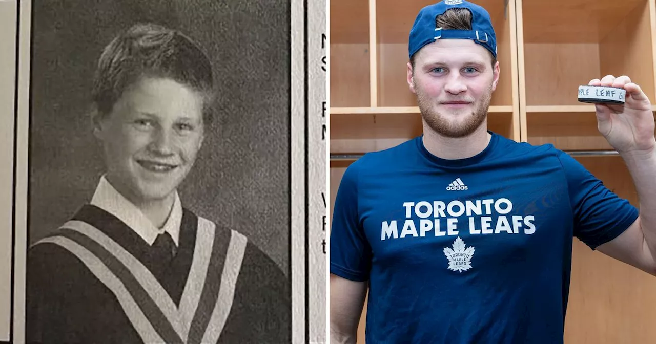 New Toronto Maple Leafs player has yearbook pic foreshadowing future