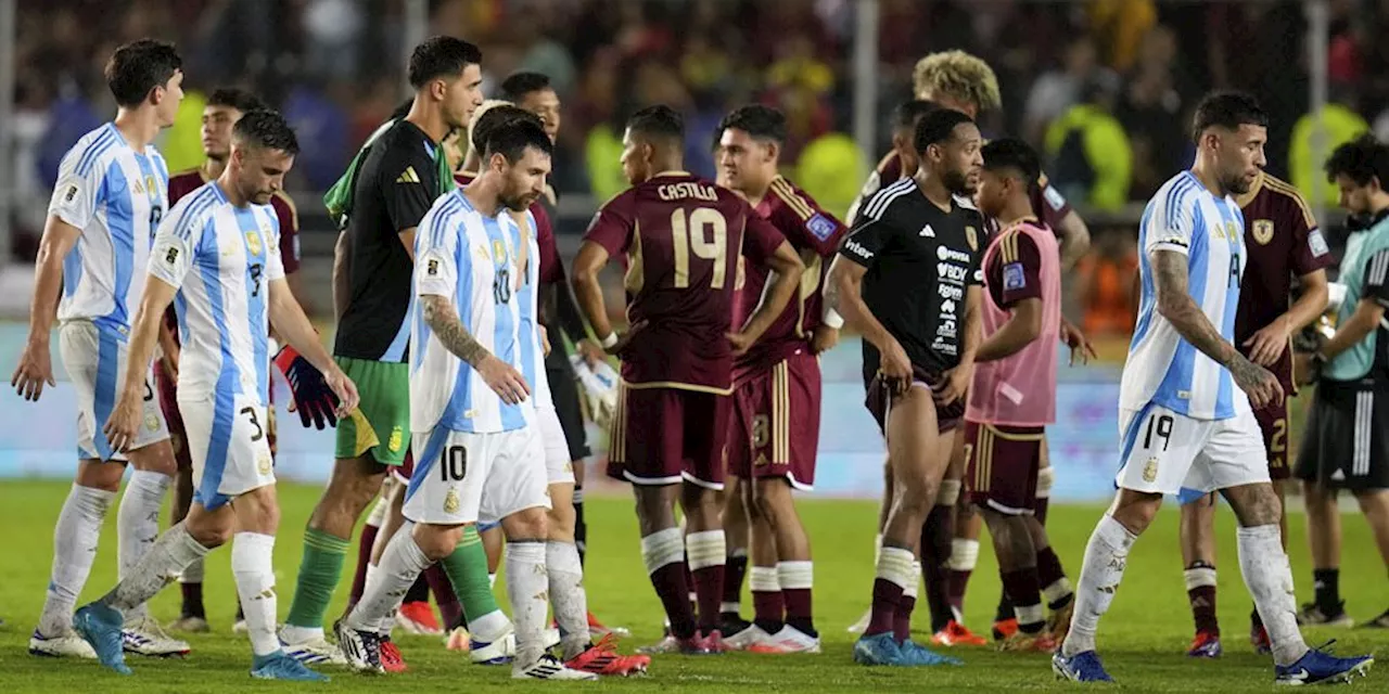 Hasil Venezuela vs Argentina: Lapangan Sempat Tergenang Air, Skor Imbang 1-1