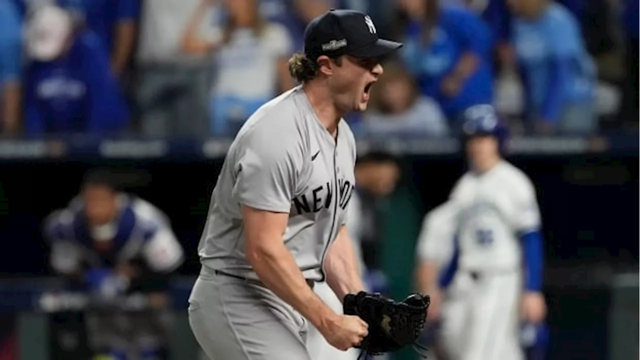 Cole shuts down Royals, Stanton comes up clutch again as Yankees advance to ALCS