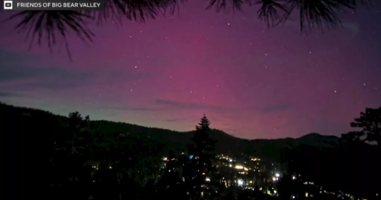 Northern lights make rare appearance in Southern California sky