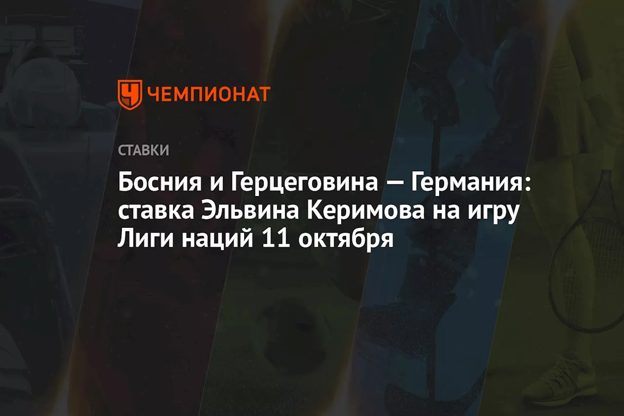 Босния и Герцеговина — Германия: ставка Эльвина Керимова на игру Лиги наций 11 октября