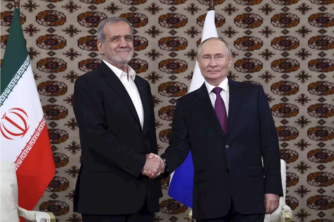 Putin meets with Iranian President Masoud Pezeshkian, stressing close ties