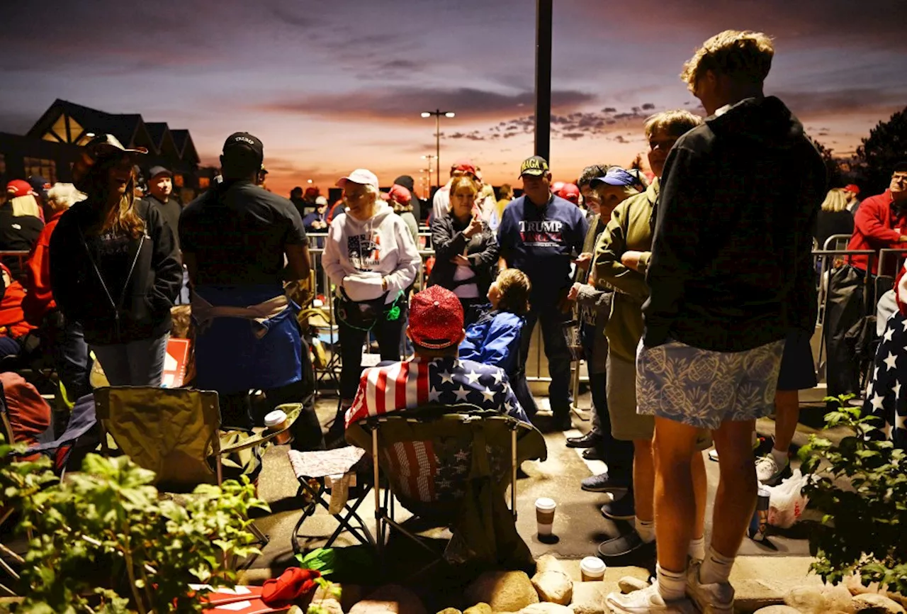 Aurora gears up for Donald Trump rally as traffic swells, lines form outside venue