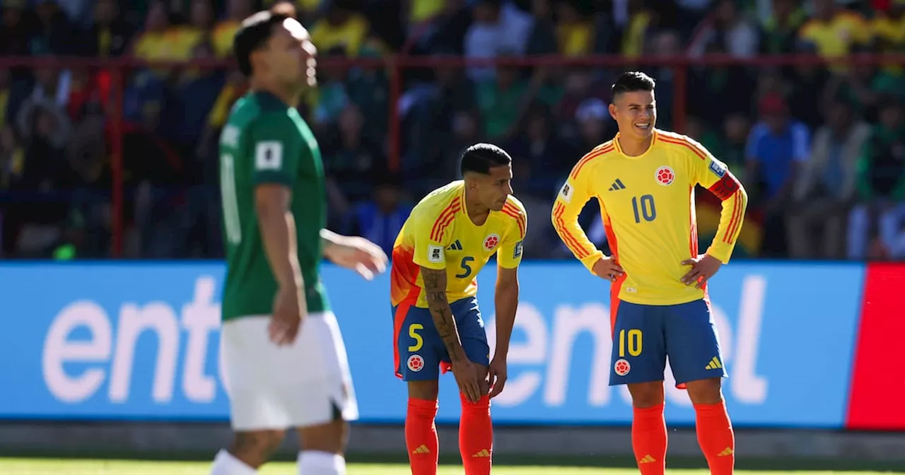 Colombia en la tabla de posiciones tras perder con Bolivia en Eliminatorias