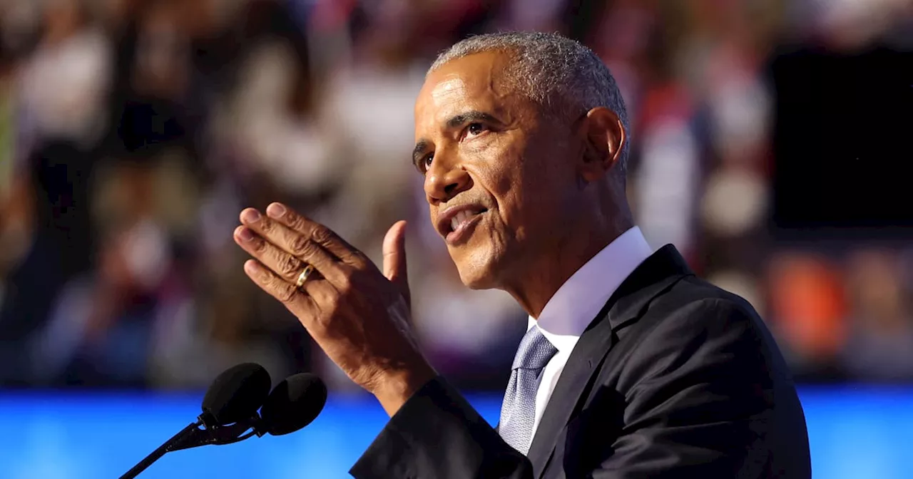 Obama blasts 'crazy' Trump in first rally for Harris