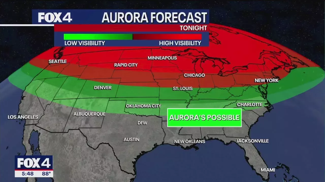 Powerful storm may bring Northern Lights to North Texas