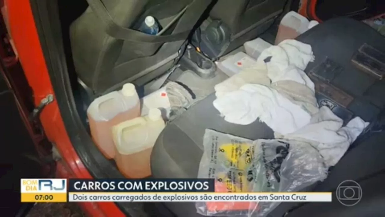 Polícia encontra carros com explosivos e granadas em Santa Cruz