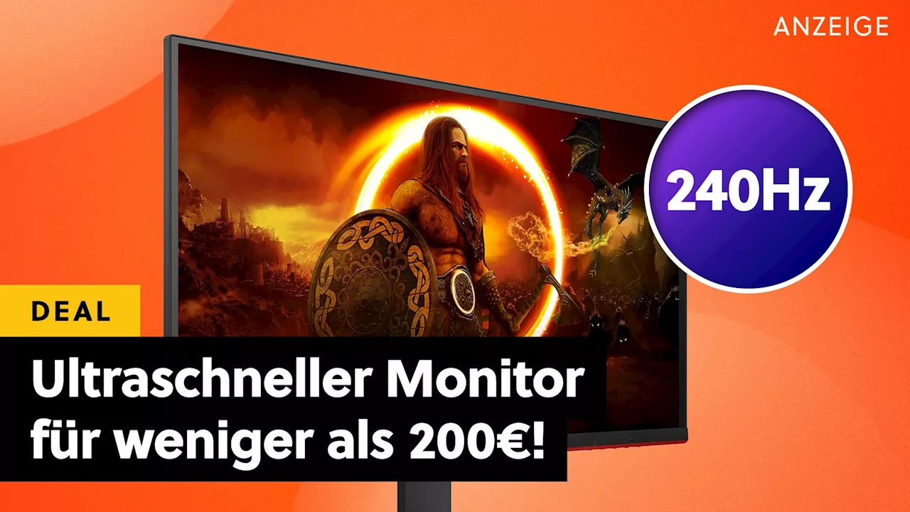 27 Zoll, 240Hz & 1ms Reaktionszeit: Den Gaming-Monitor für die beliebteste Auflösung gibt's jetzt für weitaus weniger als 200€ bei Amazon!