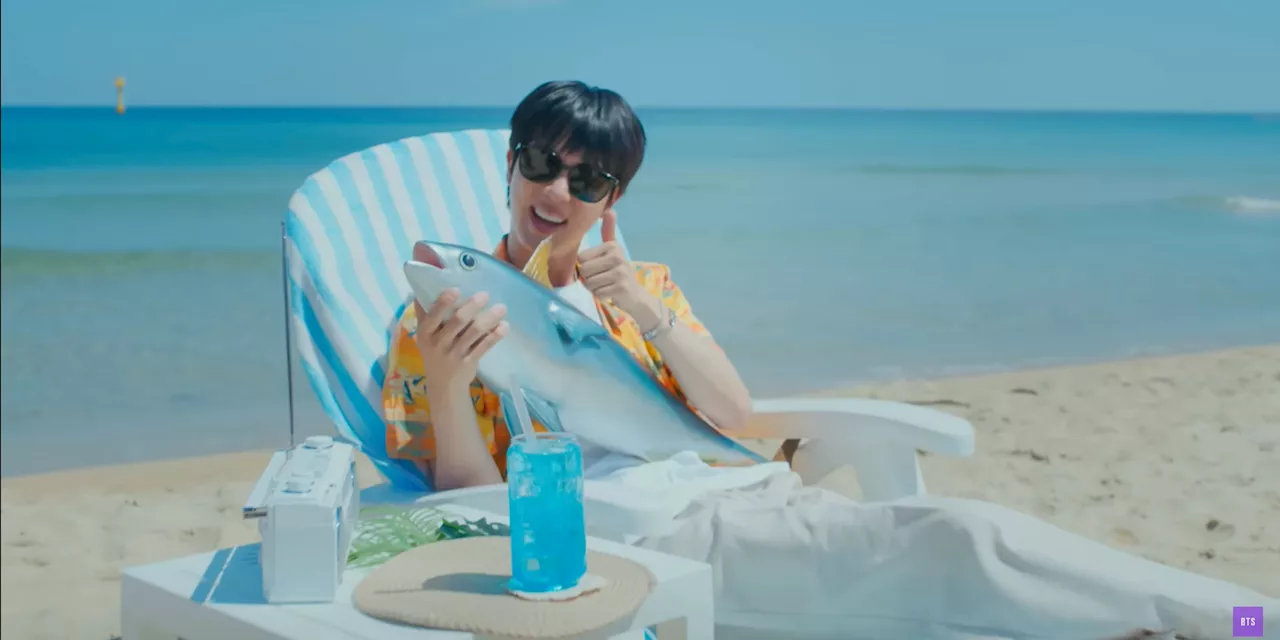 Jin of BTS befriends a tuna in ‘Super Tuna’ music video