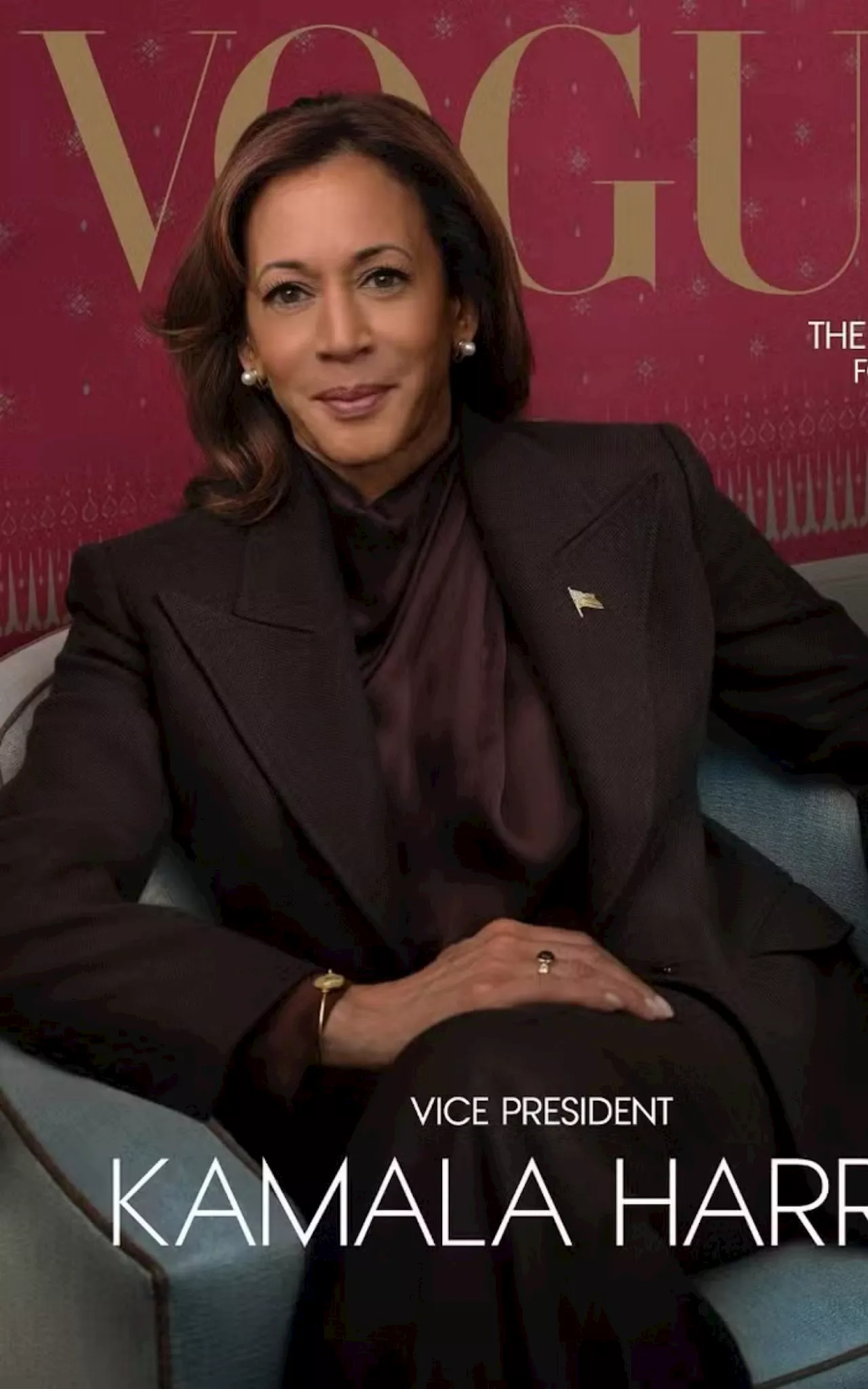 Kamala Harris aparece na capa da Vogue como 'candidata do nosso tempo'